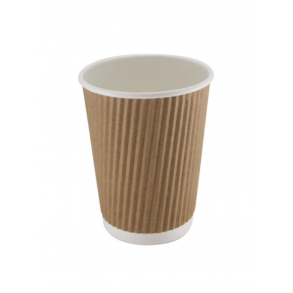 12oz Ripple Kraft Paper Cup